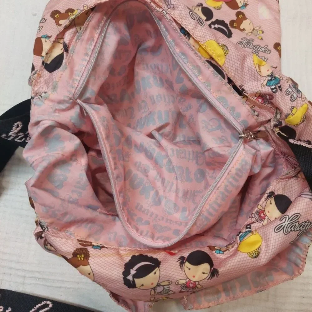 Y2K Harajuku Lovers Balerina Girls Dolls Pink Purse Messenger Bag Shoulder Strap